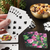 Roze bloemen pokerkaarten (Insitu)