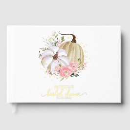 Roze Bloemen Pompoen Herfst Gastenboek