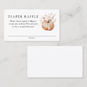 Roze Bloemen Pompoen Luier Raffle Behuizing Kaart Visitekaartje (Voorkant / Achterkant)