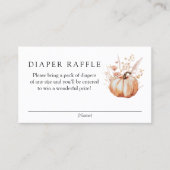 Roze Bloemen Pompoen Luier Raffle Behuizing Kaart Visitekaartje