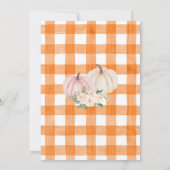 Roze Bloemen Pompoenen Oogst Truck Dank u kaart (Achterkant)