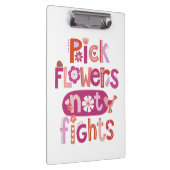 Roze Bloemen Positief Quote Klembord (Rechts)