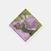 Roze Bloemen positief Quote Papieren servetten (Hoek)