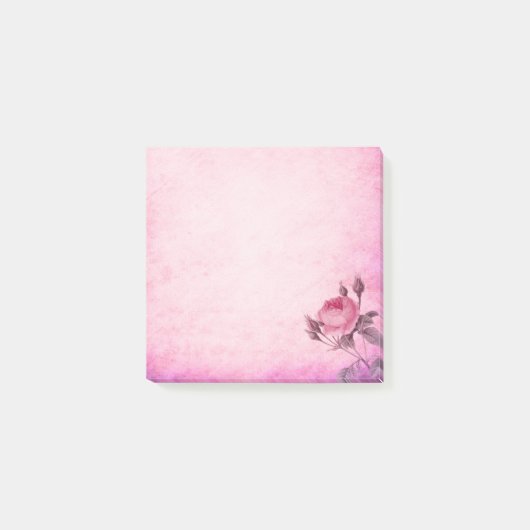 Roze bloemen Post-it noten Post-it® Notes (Voorkant)