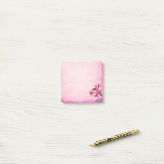 Roze bloemen Post-it noten Post-it® Notes (Op bureau)