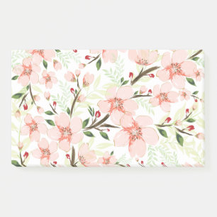 Roze bloemen post-it® notes