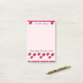 Roze bloemen post-it® notes (Op bureau)