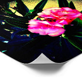 Roze bloemen poster (Hoek)