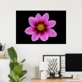 Roze Bloemen Poster (Thuiskantoor)