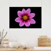 Roze Bloemen Poster (Keuken)