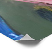 Roze bloemen poster (Hoek)