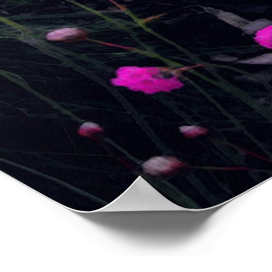 Roze bloemen poster (Hoek)