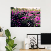 Roze bloemen poster (Thuiskantoor)