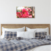 Roze bloemen Premium Canvas (Insitu (Slaapkamer))