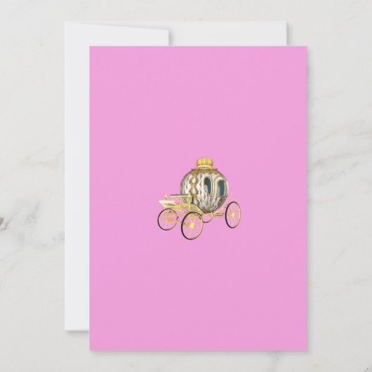 Roze Bloemen Prinses Fairy Tail 1e Verjaardag Kaart (Achterkant)