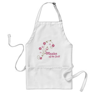 Roze bloemen pron standaard schort