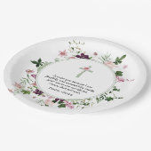 Roze Bloemen Psalm 139:14 Papieren Bordje (Gekanteld)