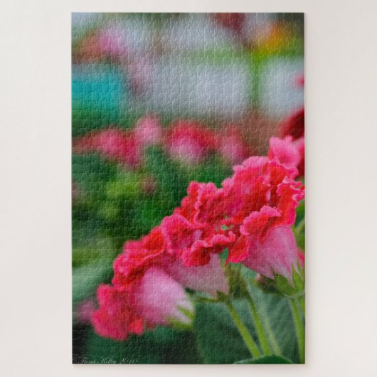 Roze Bloemen Puzzel (Verticaal)