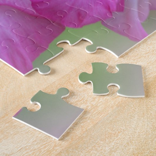 Roze bloemen Puzzle Game Legpuzzel (Zijkant)