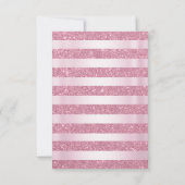 Roze Bloemen Quinceanera bedankje Bedankkaart (Achterkant)