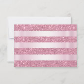 Roze Bloemen Quinceanera Foto Dank u Kaart (Achterkant)