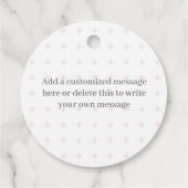 Roze Bloemen Quinceanera Jurk Party Bedankjes Labels (Achterkant)