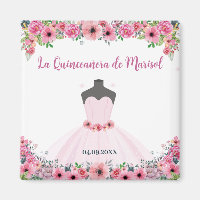 Roze Bloemen Quinceanera Jurk Party