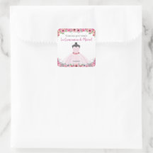 Roze Bloemen Quinceanera Jurk Party