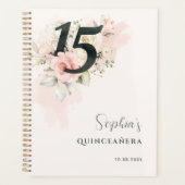 Roze Bloemen Quinceanera Rustic Blush 15e Verjaard Planner