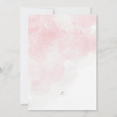 Roze Bloemen Quinceañera Uitnodiging Flat Kaart (Achterkant)