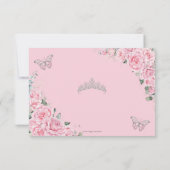 Roze Bloemen Quinceanera Zoete Zestien Kalender Save The Date (Achterkant)
