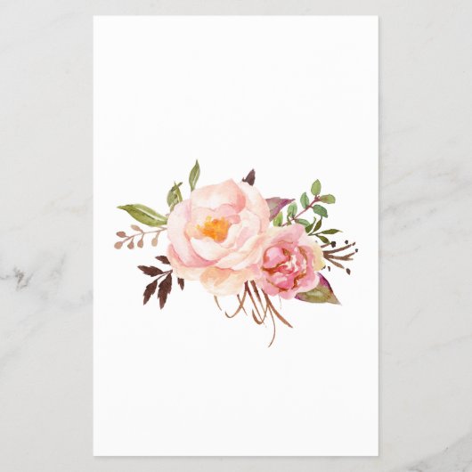 Roze bloemen raden de Baby Food Shower Game Kaart (Achterkant)