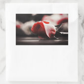  roze bloemen rechthoekige sticker (Tas)