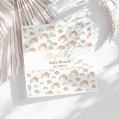 Roze Bloemen Regenboog Baby shower servetten