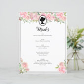 Roze Bloemen Regency Vrijgezellenfeest Cocktail Me (Staand voorkant)