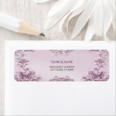 Roze Bloemen Retour Adres Label (Insitu)