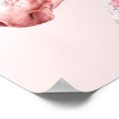 Roze bloemen Riding Horse | Aesthetisch kunstwerk Poster (Hoek)