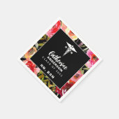 Roze Bloemen RN BSN Nurse Servet (Hoek)
