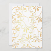 Roze Bloemen Rococo pioen Baby shower Kaart (Achterkant)