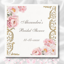 Roze Bloemen Rococo  pioen Vrijgezellenfeest