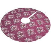 Roze Bloemen Rode Boom Rok Kerstboom Rok (Gekanteld)