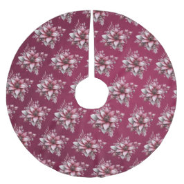 Roze Bloemen Rode Boom Rok Kerstboom Rok