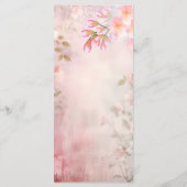 Roze Bloemen Romantisch Trouwmenu Menu (Achterkant)