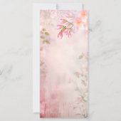 Roze Bloemen Romantisch Trouwprogramma (Achterkant)