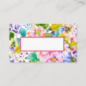 Roze Bloemen Romantische Trouwplaats Kaart Plaatskaartje (Voorkant)