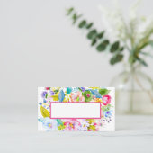 Roze Bloemen Romantische Trouwplaats Kaart Plaatskaartje (Staand voorkant)