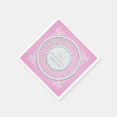 Roze Bloemen Rond de Klok Douche Servet (Hoek)