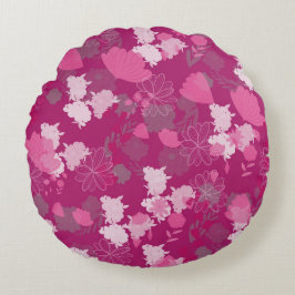 roze bloemen rond kussen