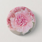 Roze bloemen ronde button 5,7 cm (Voorkant)
