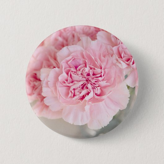 Roze bloemen ronde button 5,7 cm (Voorkant)